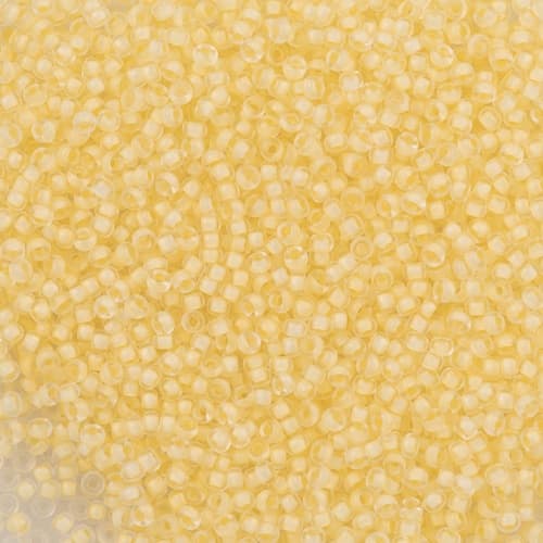 1921 - Semi-Frosted Yellow Lined Crystal